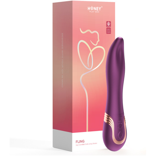 Fling - App Controlled Oral Licking Vibrator - Purple