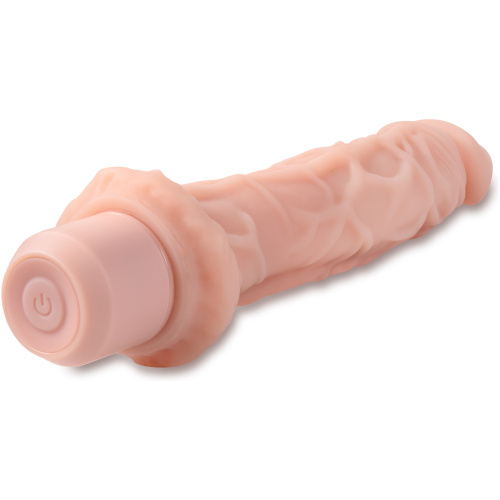 Dr. Skin Silicone - Dr. Richard - 9 Inch Vibrating Dildo -Beige