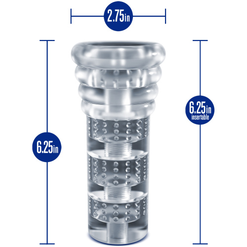 Rize - Luz - Glow in the Dark Self- Lubricating Stroker - Clear