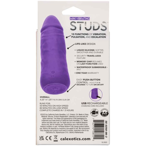 Mini Vibrating Studs - Purple