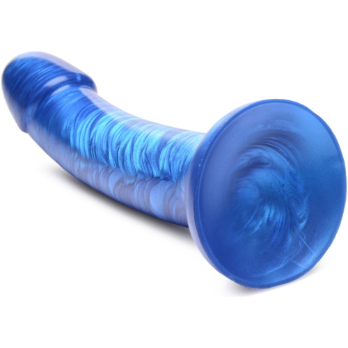 G-Tastic 7 Inch Metallic Silicone Dildo - Blue