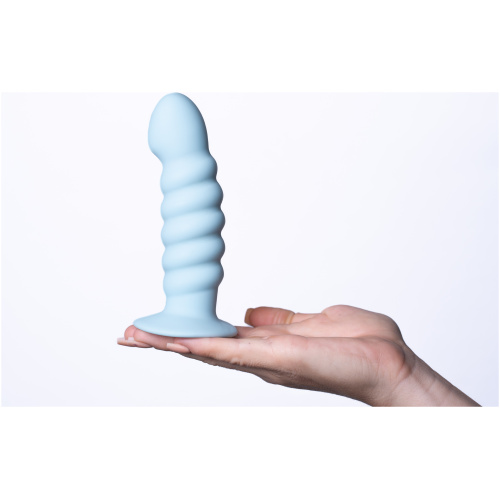 Paris Silicone Ribbed Dong - Blue