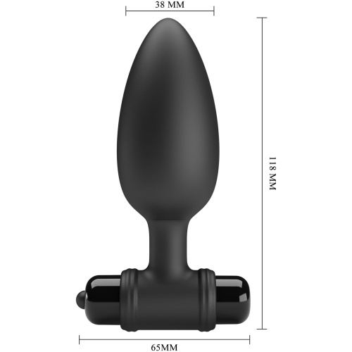 Pretty Love Vibra Butt Plug II - Black