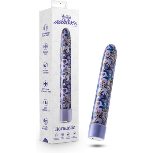 Limited Addiction - Floradelic - 7 Inch Rechargeable Vibe - Purple