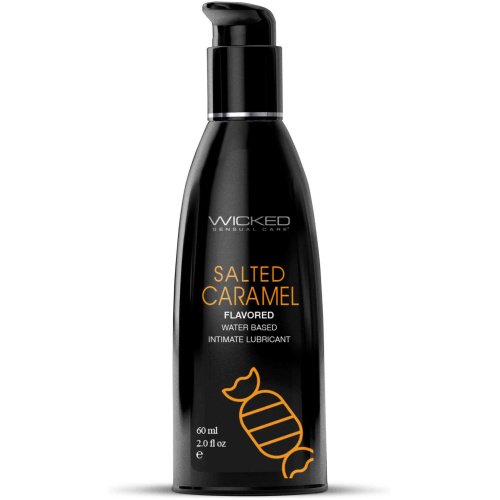 Aqua Salted Caramel Flavored Water Based Intimate  Lubricant - 2 Fl. Oz.