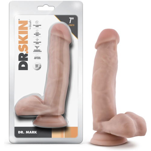 Dr. Skin - Dr. Mark - 7 Inch Dildo With Balls - Beige