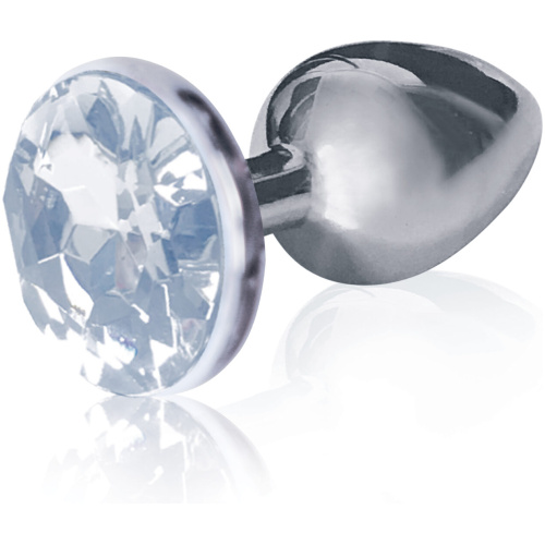 The 9's the Silver Starter Bejeweled Stainless Steel Plug - Diamond