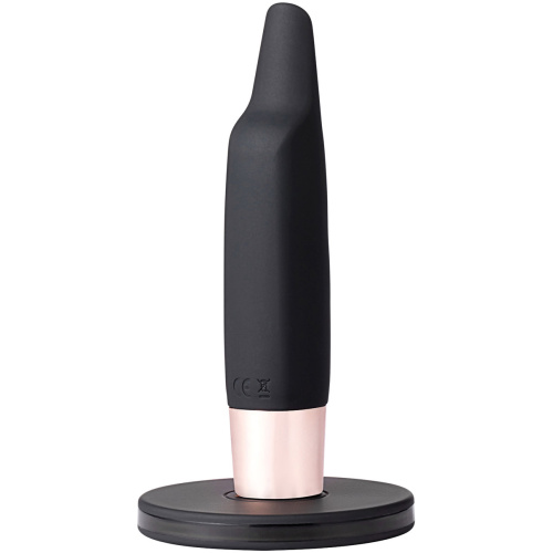 Aspen 15-Function Rechargeable Wireless Flickering Tip Vibrator - Black