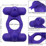 Silicone Rechargeable Triple Orgasm Enhancer -  Purple