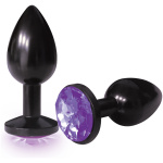 The 9's the Silver Starter Anodized Bejeweled Stainless Steel Plug - Violet