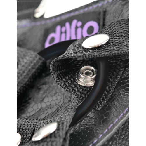 Dillio Purple - 6 Inch Strap-on Suspender Harness Set
