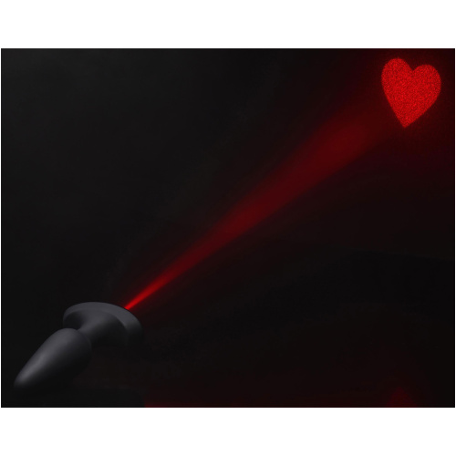 Laser Heart Anal Plug With Remote Control - Small