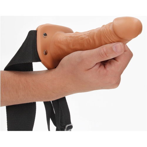 Hollow Strap-on Without Balls 6 Inch - Tan