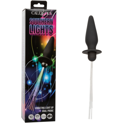 Southern Lights - Vibrating Light Up Anal Probe -  Black