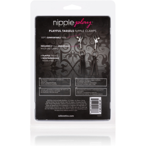 Nipple Play Playful Tassels Nipple Clamps - Black