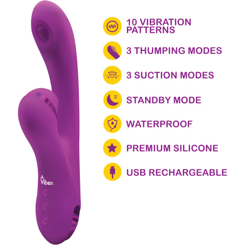 Zazzle - Berry - Rechargeable Thumping and Suction Rabbit