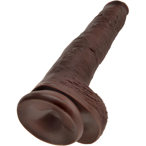 King Cock 14 Inch Cock With Balls - Brown