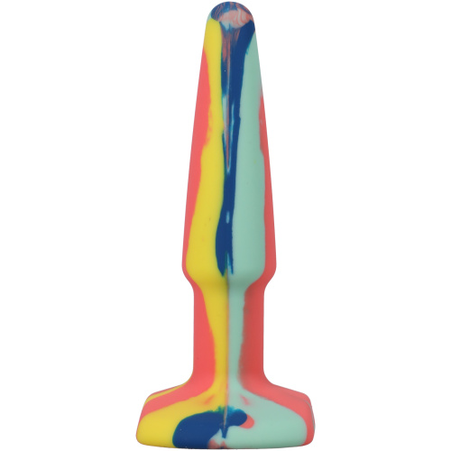 A-Play Groovy Silicone Anal Plug 4 Inch - Sunrise