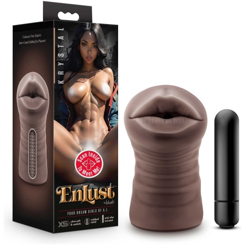 Enlust - Krystal - Vibrating Stroker - Brown