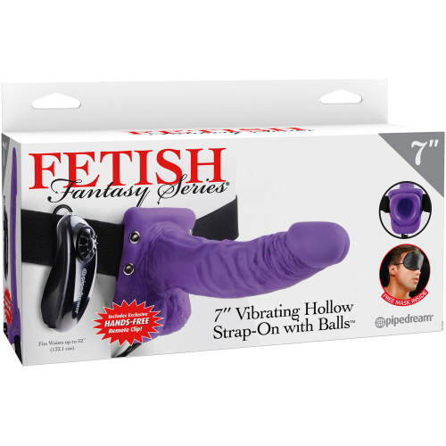 Fetish Fantasy Series 7-Inch Vibrating Hollow Strap-on With Balls