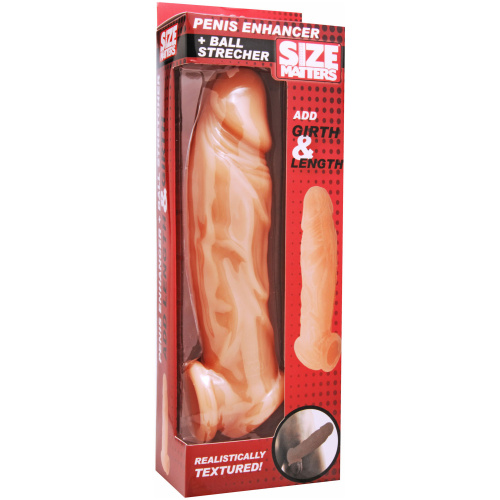 Realistic Flesh Penis Enhancer and Ball Stretcher