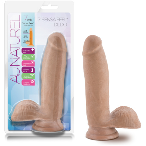 Au Naturel 7 Inch Sensa Feel Dildo - Latin