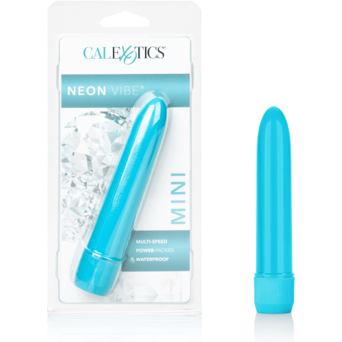 Mini Neon Multi-Speed Vibe 4.5 Inches - Blue