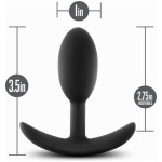 Anal Adventures - Platinum - Silicone Vibra Slim  Plug - Small - Black