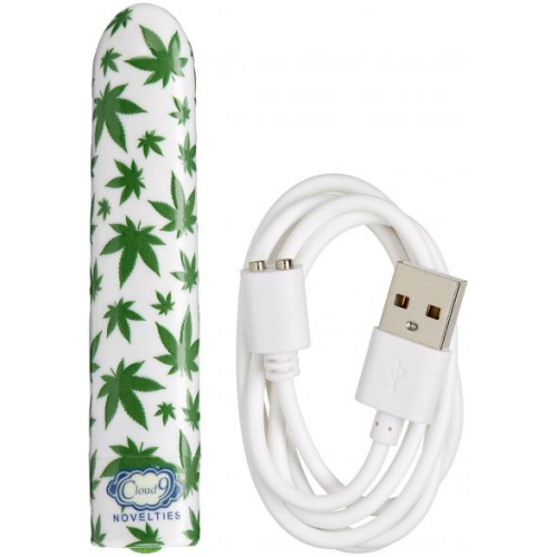 420 Slim Cannabis Leaf Vibe - White/green