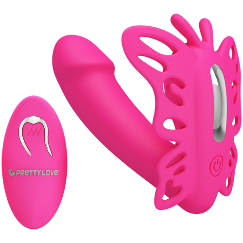 Pretty Love Katherine Wearable Butterfly Vibrator - Fuchsia