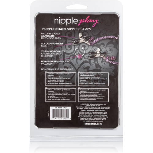 Purple Chain Nipple Clamps