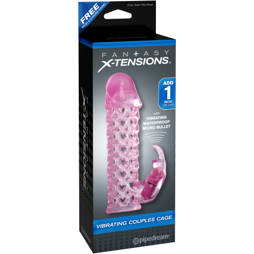 Fantasy X-Tensions Vibrating Couples Cage - Pink