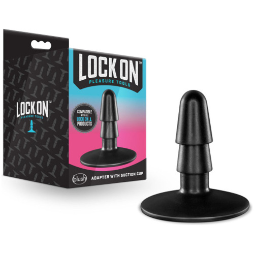 Lock on - Adapter With Suction Cup - Black
