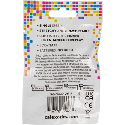 Foil Pack Vibrating Finger Teaser - Purple