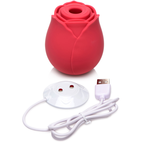Inmi - Bloomgasm Wild Rose Silicone Suction Stimulator - Red