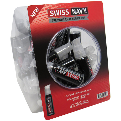 Swiss Navy Silicone Based Anal - 50 Count Bowl - 1 Oz. Bottles