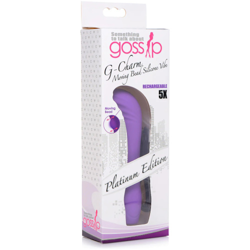 5x G-Charm Moving G-Spot Bead Mini Vibe - Violet