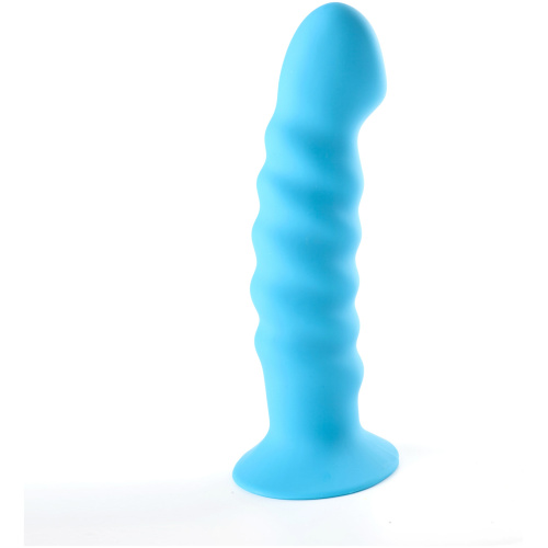 Kendall Silicone Dong Swirled Satin Finish - Neon Blue