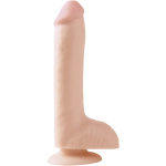 Basix Rubber Works 8 Inch Dong With Suction Cup -  Flesh