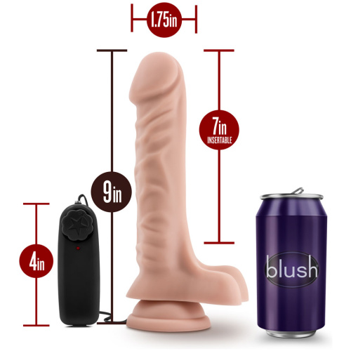 Dr. Skin - Dr. James - 9 Inch Vibrating Cock With Suction Cup - Vanilla