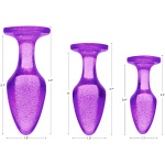 Glitter Gem Anal Plug Set - Purple