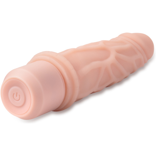 Dr. Skin Silicone - Dr. Robert - 7 Inch Vibrating Dildo -Beige