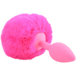 Neon Bunny Tail - Pink