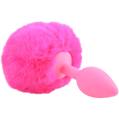 Neon Bunny Tail - Pink