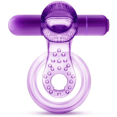 Play With Me - Lick It - Vibrating Double Strap Cockring - Purple