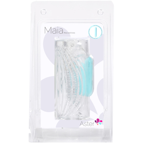 Aster Vibrating Male Masturbator With Bullet - Clear