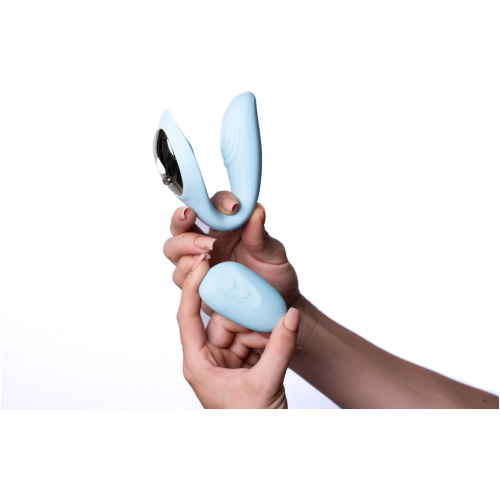 Harmonie Rechargeable Remote Silicone Bendable Vibrator - Teal