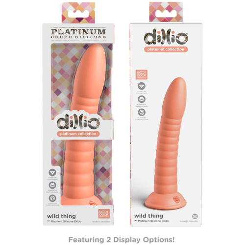Dillio Platinum - Wild Thing 7 Inch Dildo - Peach