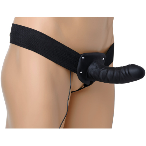 Deluxe Vibro Erection Assist Hollow Silicone Strap-On