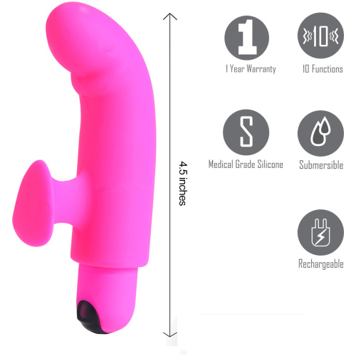 Sadie Silicone Finger Vibrator - Pink